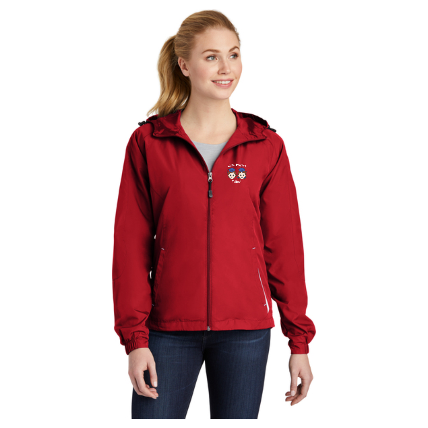 Sport-Tek® Women's Colorblock Hooded Raglan Jacket