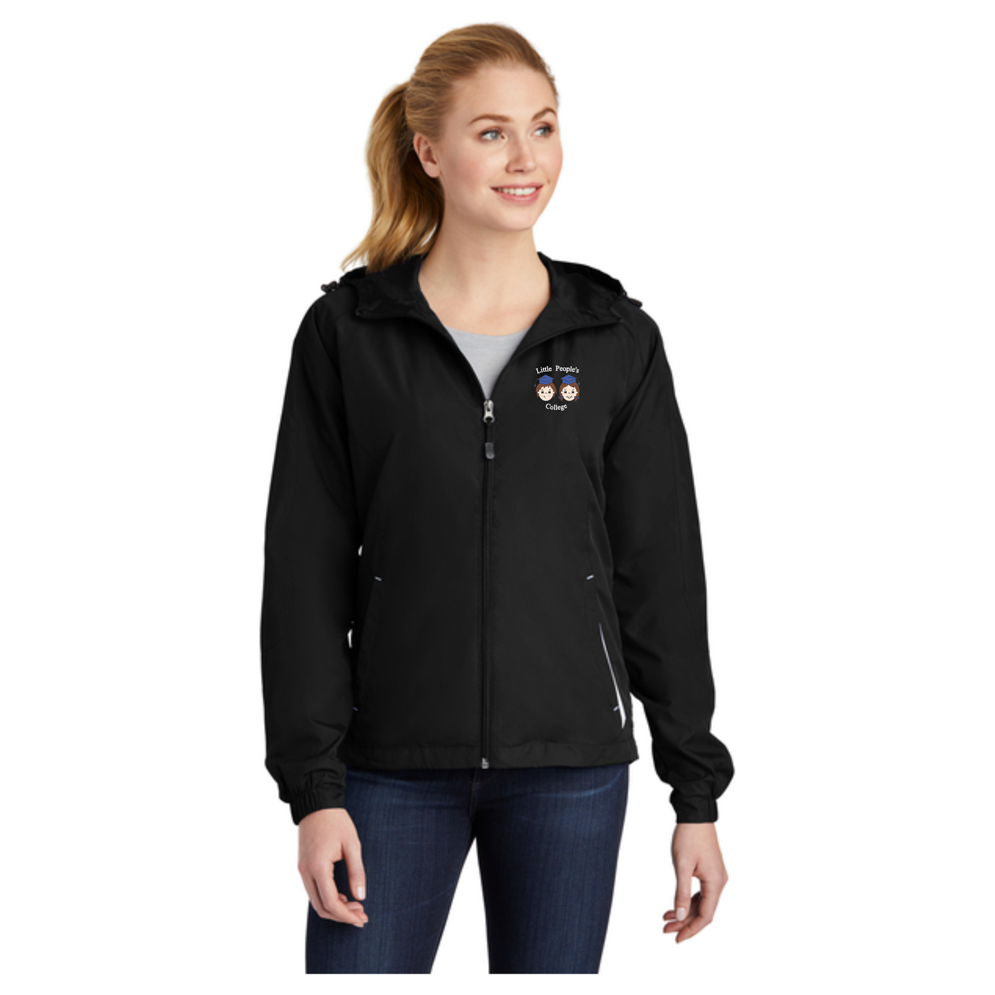 Sport-Tek® Women's Colorblock Hooded Raglan Jacket