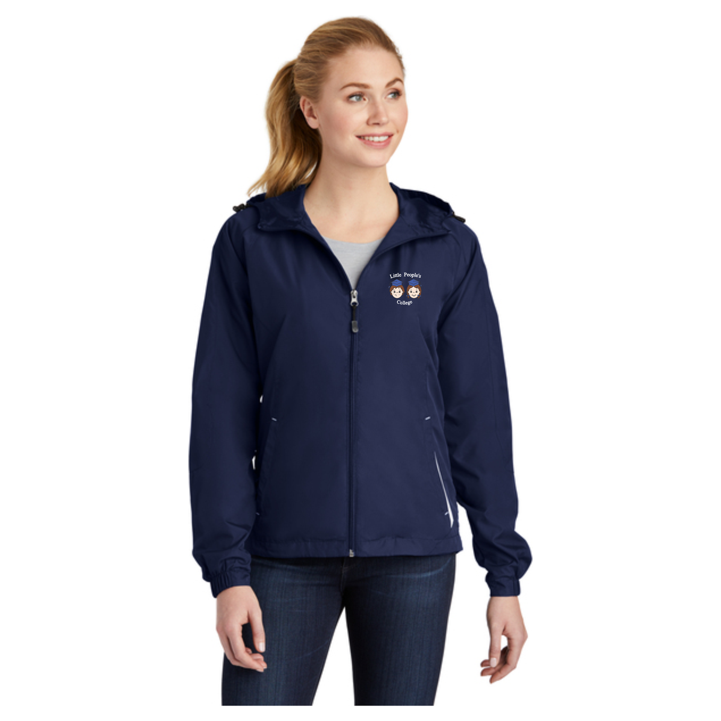 Sport-Tek® Women's Colorblock Hooded Raglan Jacket