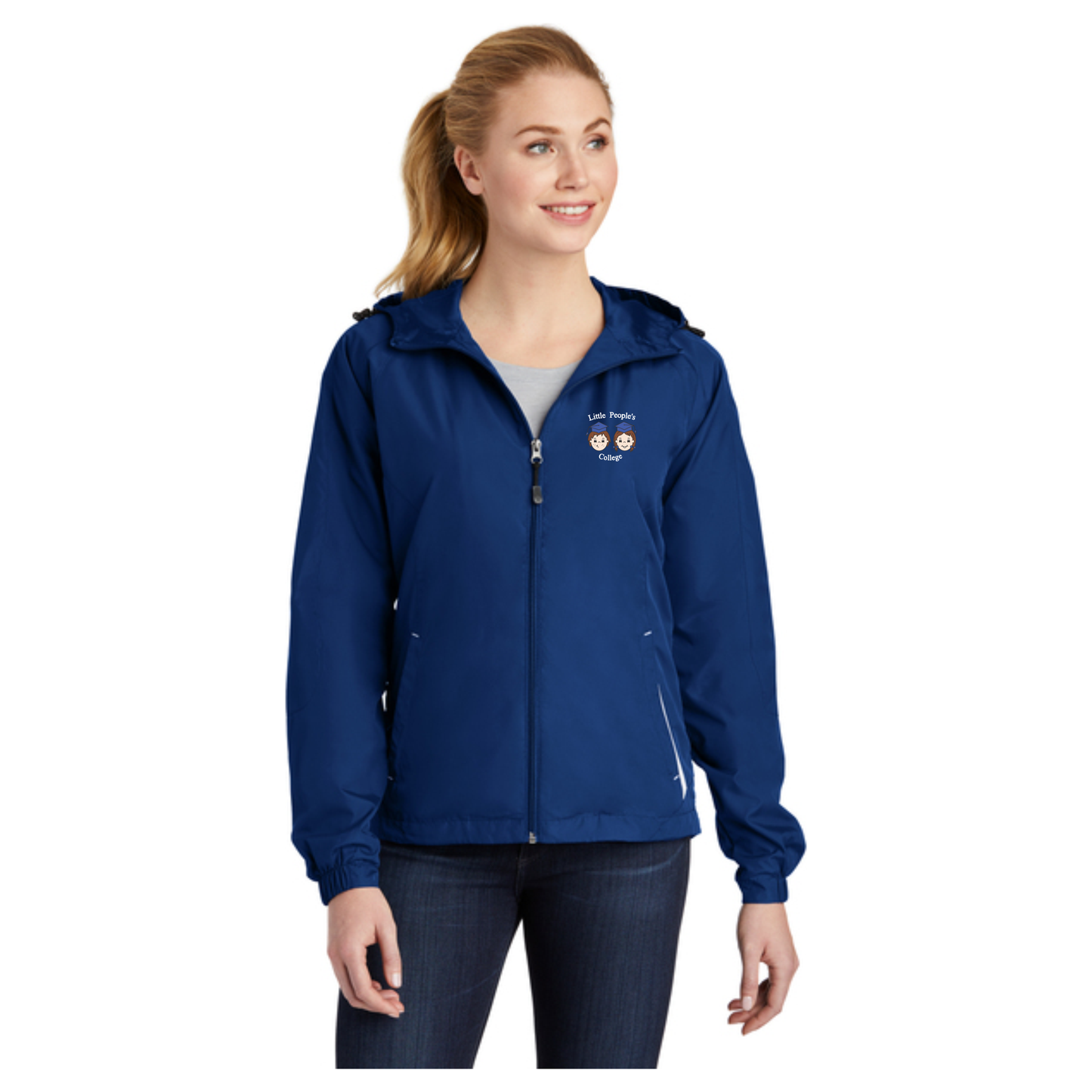 Sport-Tek® Women's Colorblock Hooded Raglan Jacket